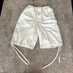 Forever 21 White Cargo Shorts- S